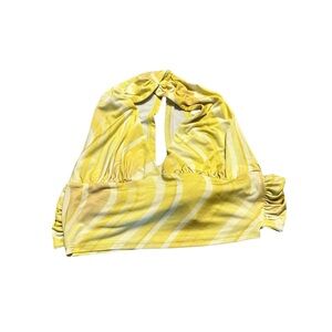 Urban Outfitters Yellow and Brown Crop Top Size XS